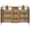 Bathroom Cabinet Set 3 Pcs 80 X 10.5 X 50 Cm Engineered Wood