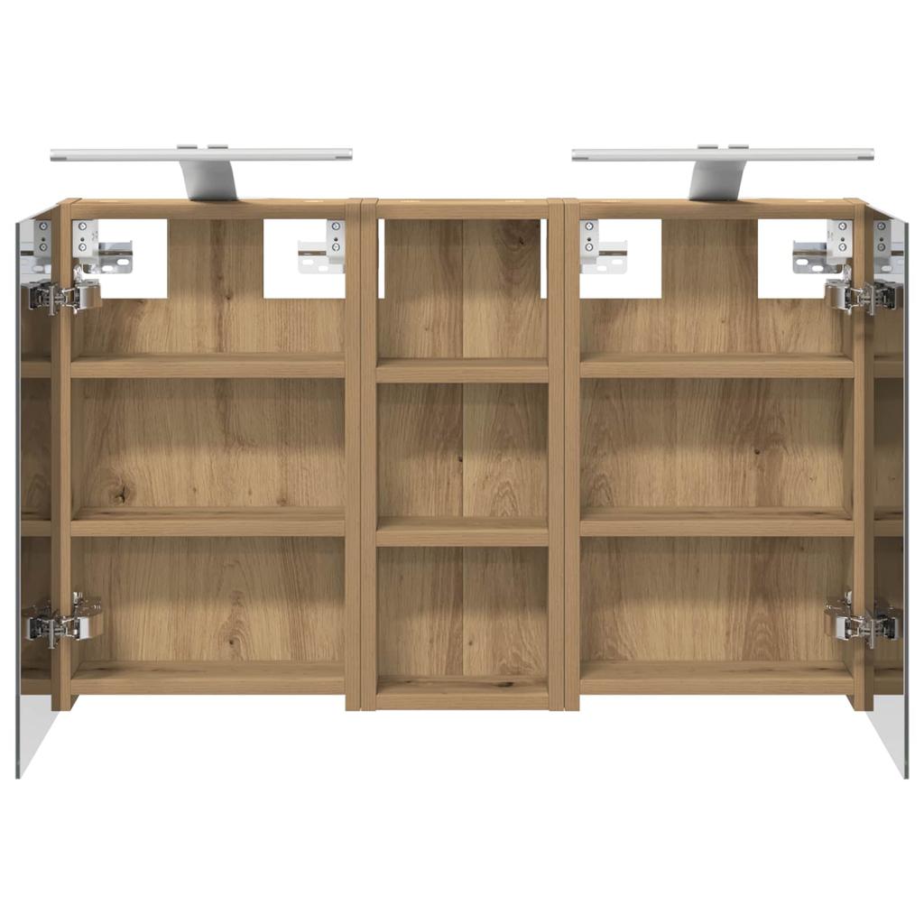 Bathroom Cabinet Set 3 Pcs 80 X 10.5 X 50 Cm Engineered Wood