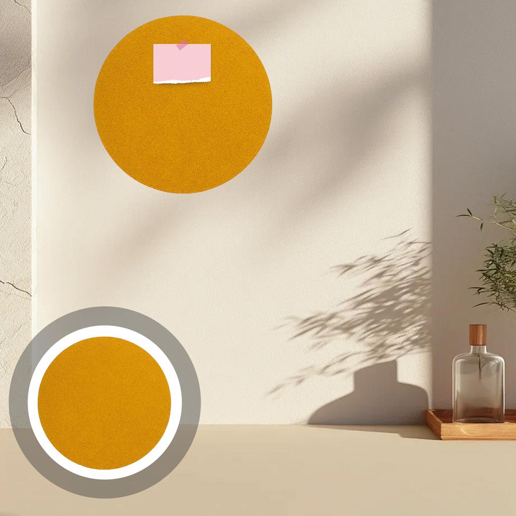 30Cm Round Self-Adhesive Cork Board Bulletin Wall Decorative Message Display Photo Notice Organizer Thin Wood Panel For Home