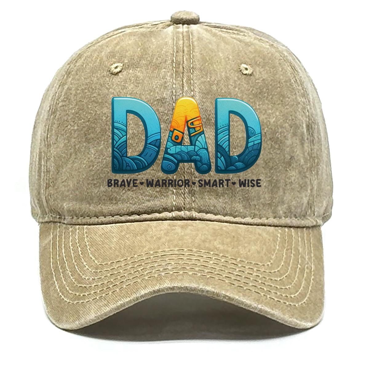 

DAD Print Snapback Sun Hat, Father s Day Woman s Cap Vintage Non-Stretch Fabric Curved Brim Hip Hop Adjustable Baseball Cap as the picture хакі