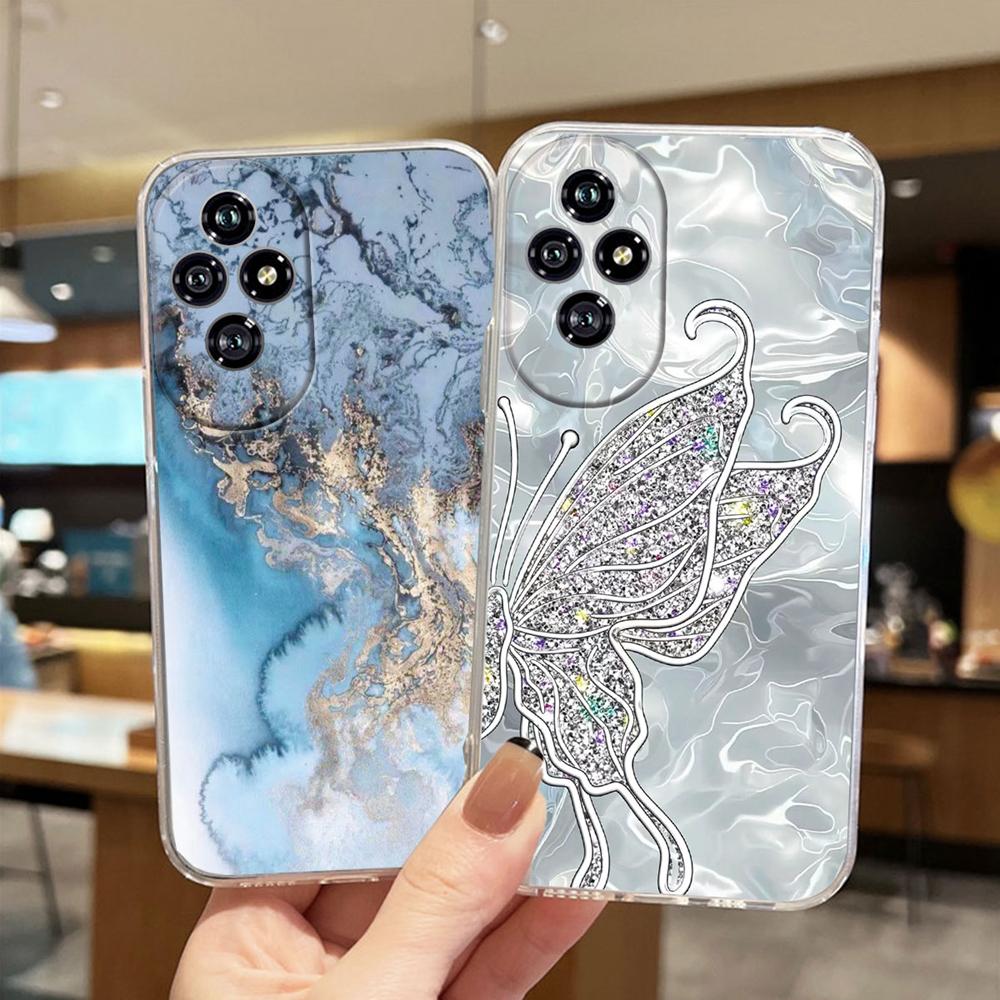 Colorful Leopard For Honor 200 90 Lite 50 70 X9 20 9X Marble Artistic Phone Case Transparent Clear Camera Protection Soft Cover