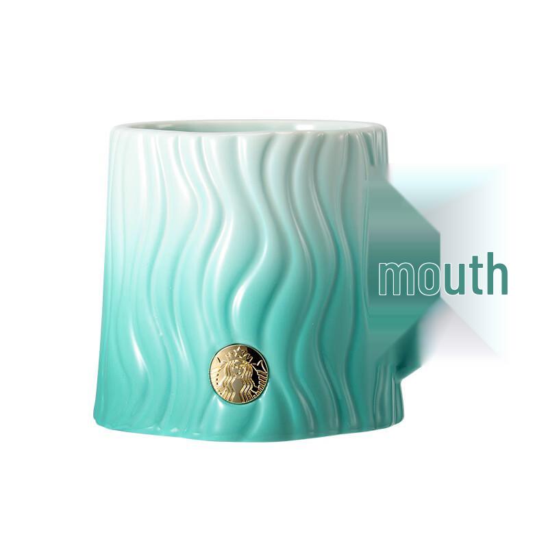 Starbucks Striped Embossed Badge Mug
