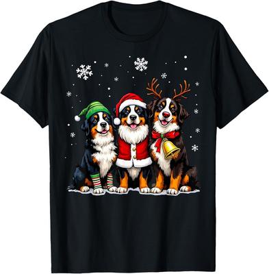 Bernský salašnický pes Vánoční psi Vtipné Santa tričko