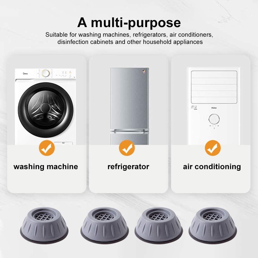 4Pcs Rubber Washing Machine Anti-Vibration Anti-Walk Feet Pads Shock and Noise Cancelling Protects Laundry Room Floor