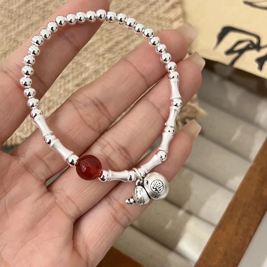 PANJBJ 925 Sterling Silver Irregular Geometry Texture Bangle Bracelet for Women Girl Minimalism Jewelry Gift Dropshipping
