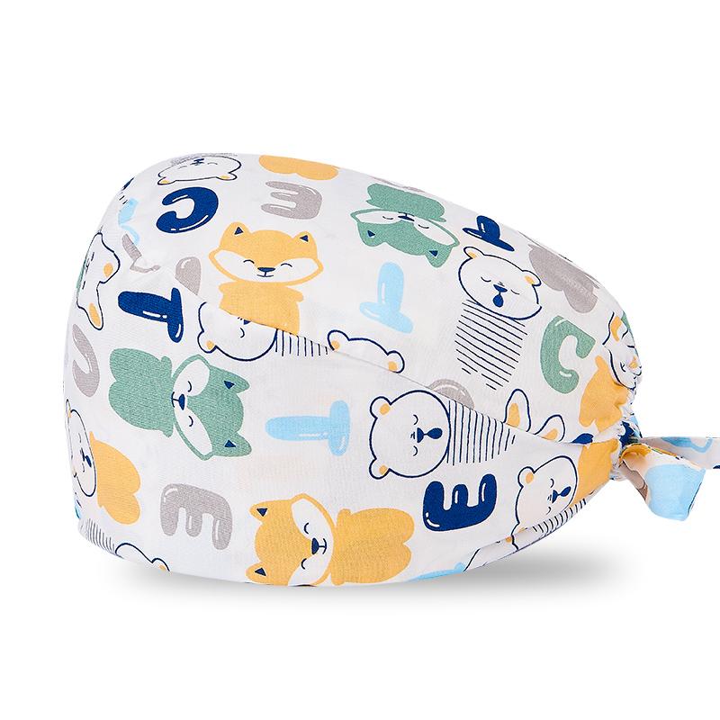 200 Kinds Adjustable Medical America National Pattern Cartoon Pet Hospital Heart Surgical Doctor Cap Surgeon Hat