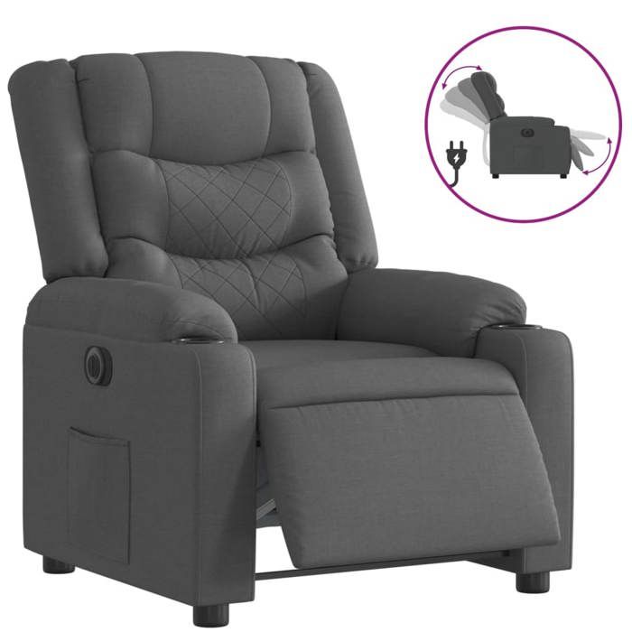 VidaXL Electric Recliner, Relaxation Chair with Adjustable Backrest and Footrest, Living Room Seat 3206568