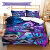 Jinx Pattern Bedding Set Quilt Cover Pillowcase Home Decor Gift (1 * Duvet Cover + 2 * Pillowcase, Without Core)