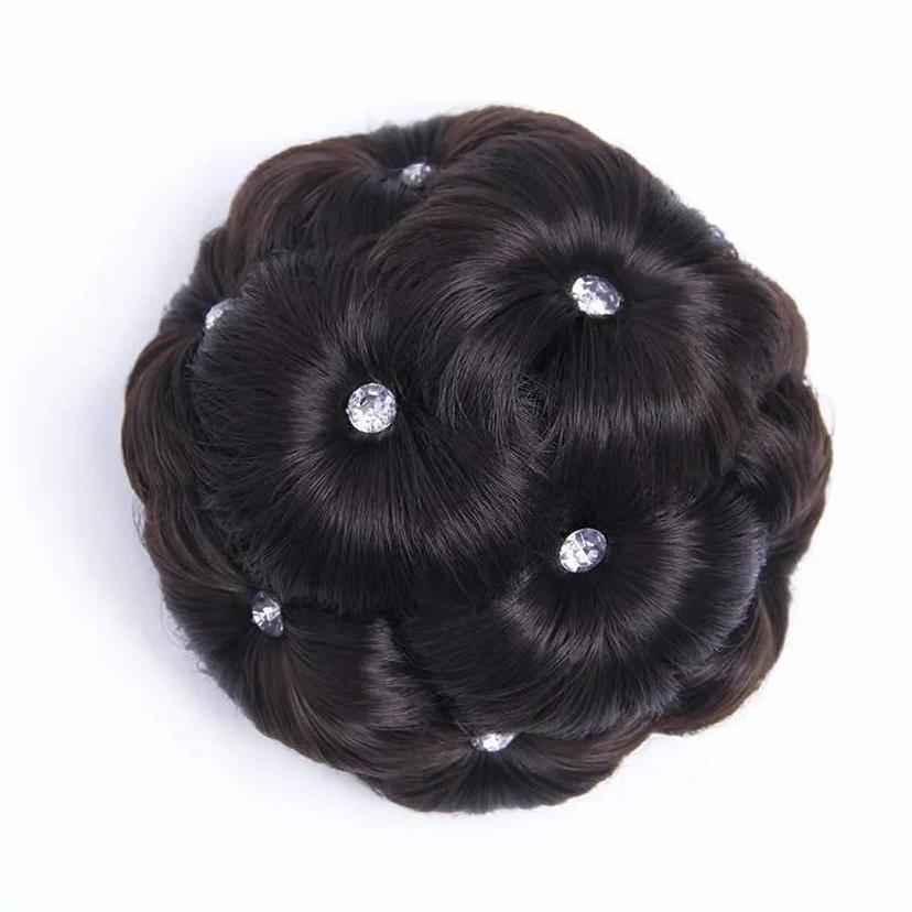 1 Pieza Pinza de Agarre de Nueve Flores Tachonada con Diamantes Set de Peluca con Peine de Inserción de Diamante Pinza de Garra Decoración para el Cabello