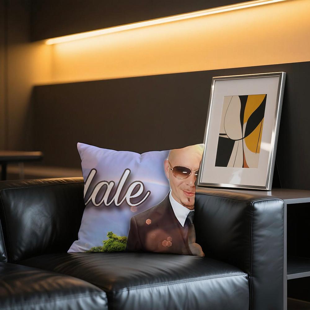 Singer M-Mr. 305 P-Pitbull Global Hippie Cushion Cover Comfortable and Soft Bedding Skin Friendly Leisure Sofa Car Pillowcase