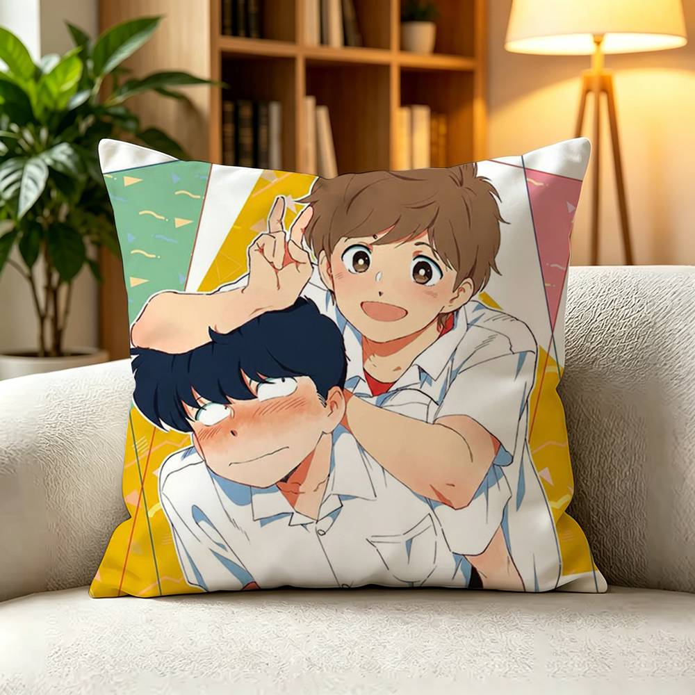 GGo For It Nakamura School BL Anime Pillow Case Square DoubleSided Sofa Cushion Cover Bedroom Bedside Pillow