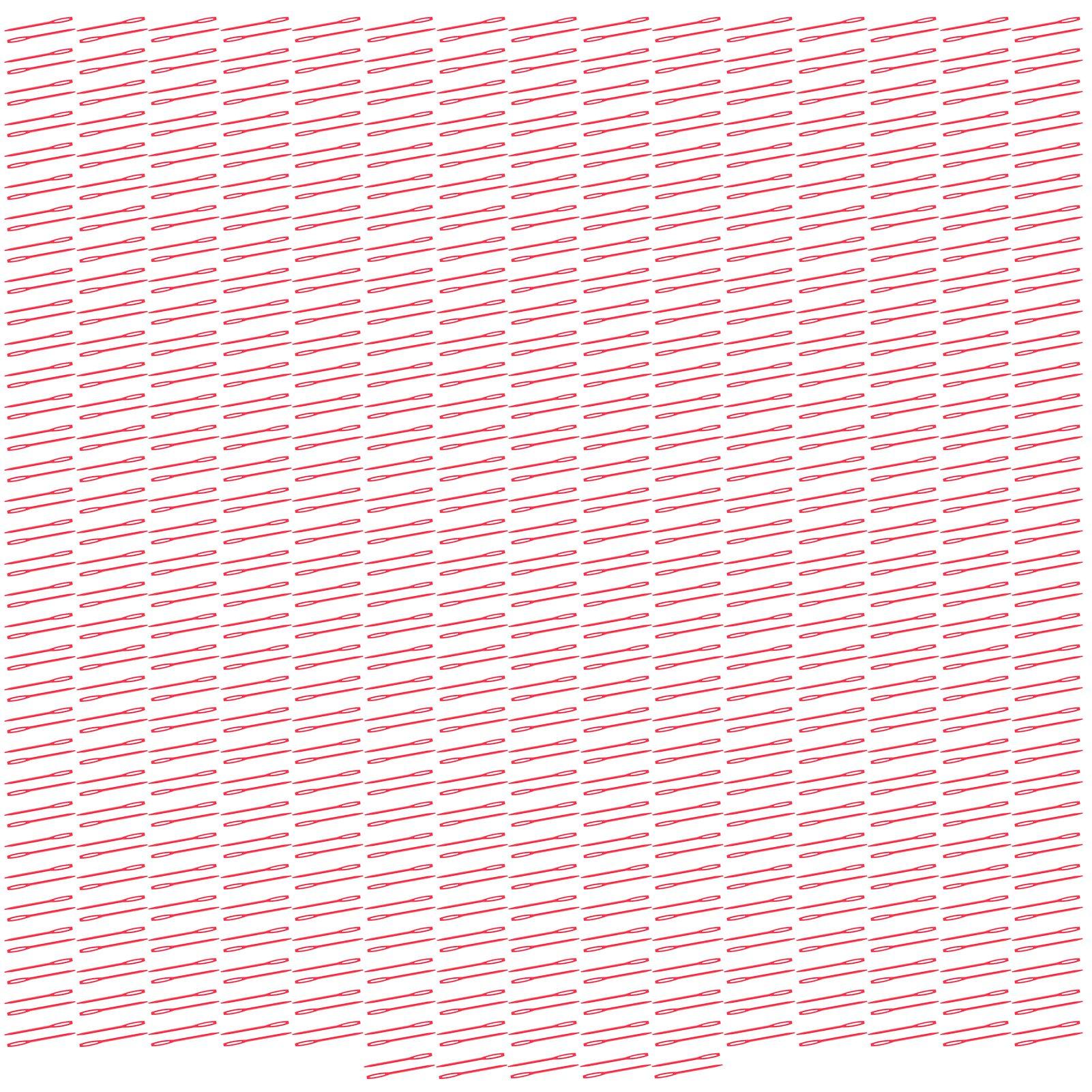 

1000pcs LargeEye Plastic Sewing Needles Yarn Sewing Needle DIY Sewing Crafts Needle(Red )