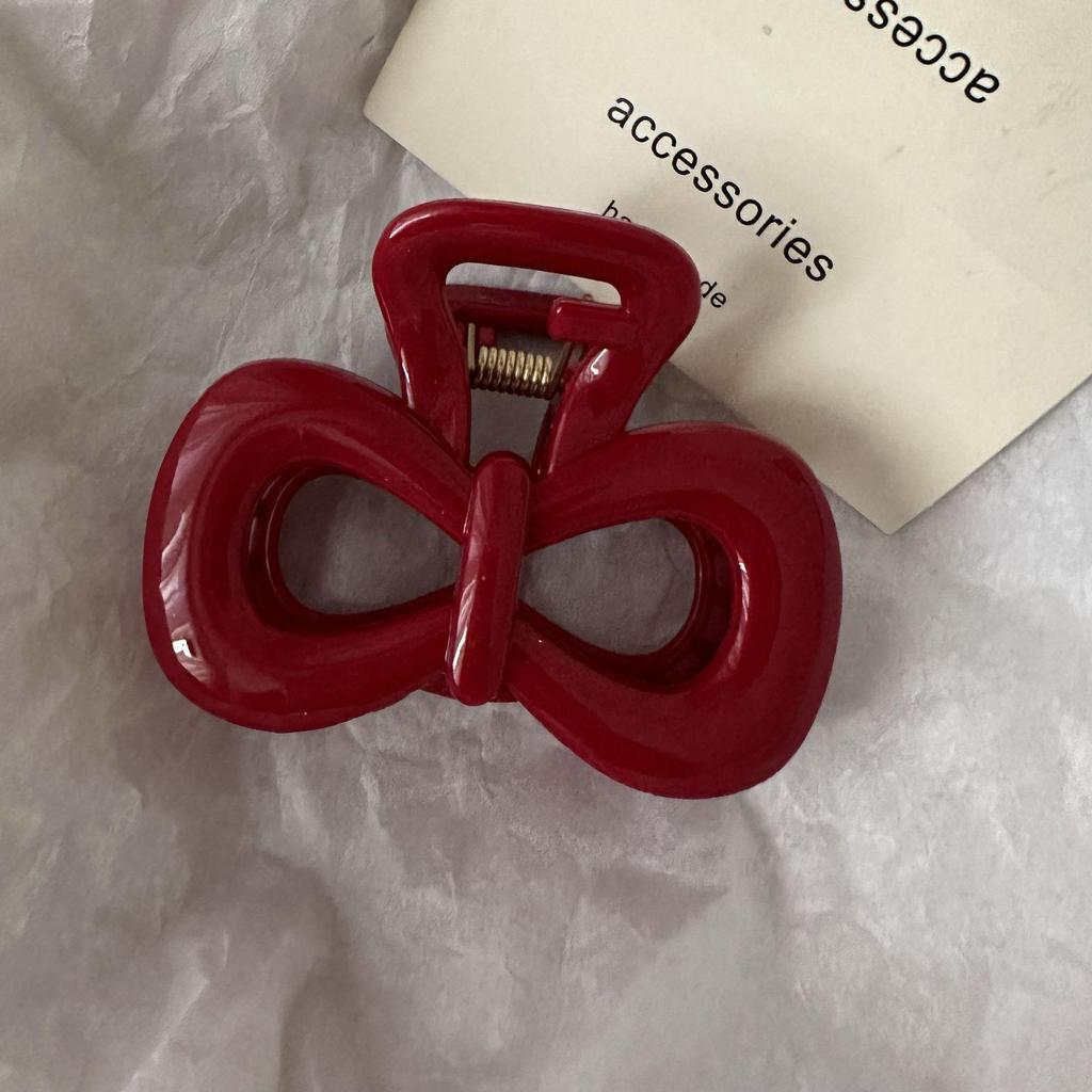 Polka Dot Frangipani Claw Clip - Elegant Half-Up Hair Accessory