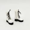 1/12 Doll Fashion High Ankle Boots 1 Pair Lace Up Side Zipper Thick Sole Mini Shoes for Doll Dress Up DIY Projects