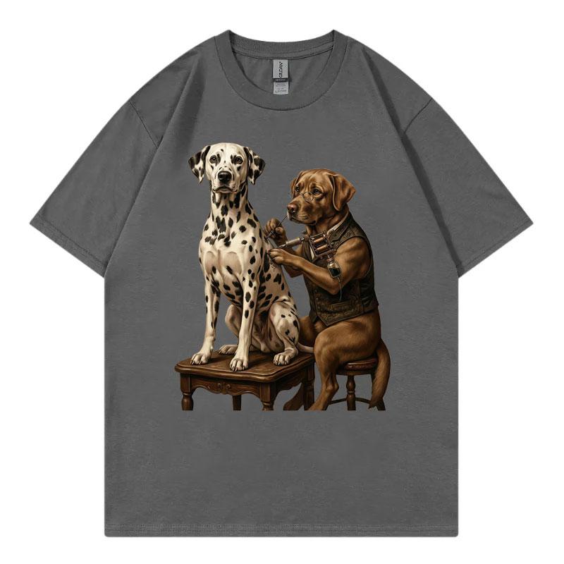 Tattoo Artist Funny Dog Meme Graphic T Shirts Unisex Unisex Fashion Vintage Short Sleeve Tshirts Summer Casual Loose Cotton Tshirt