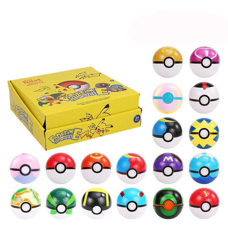 12PCS/set Toys Elf 2-3cm Anime Action 7Cm Pokeball Figures Toy Model Pikachu Dolls Children Christmas Gift