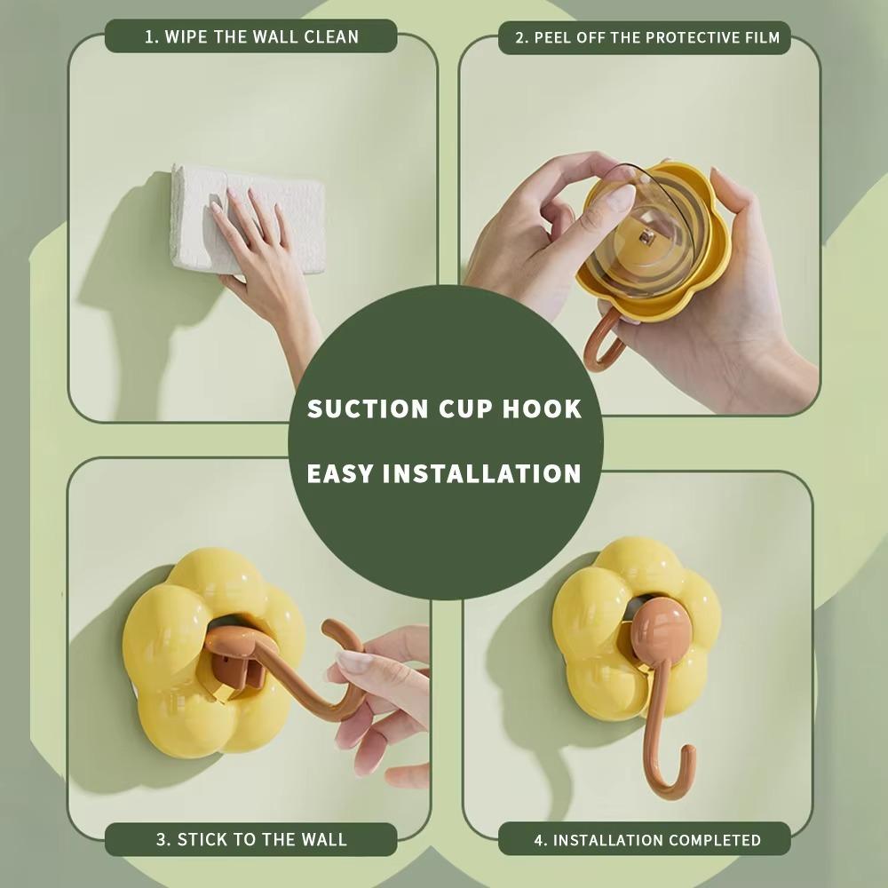 Self-adhesive Suction Cup Hooks Removable Clothing Storage Rack  for Shower Bathroom