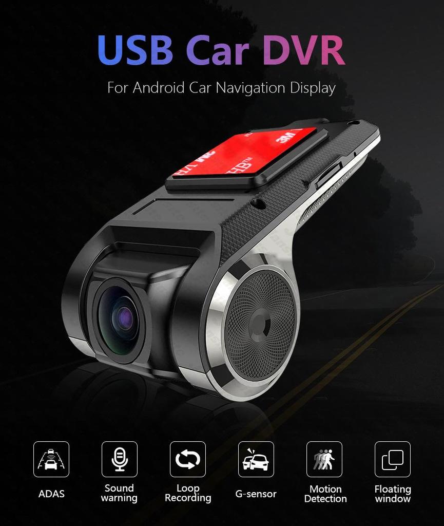 High-Resolution Android USB Dash Cam with ADAS Navigation