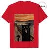 Scared Cat Print Clothes for Unisex Tshirt Funny Casual Short Sleeve Tees Summer Y2k Tops Fashion Female Aesthetic Clothing
