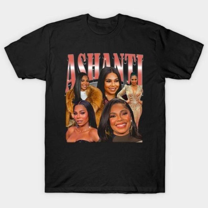 Vintage Ashanti Shirt Graphic T-Shirt R&B Soul Streetwear Jazz Pop Culture S