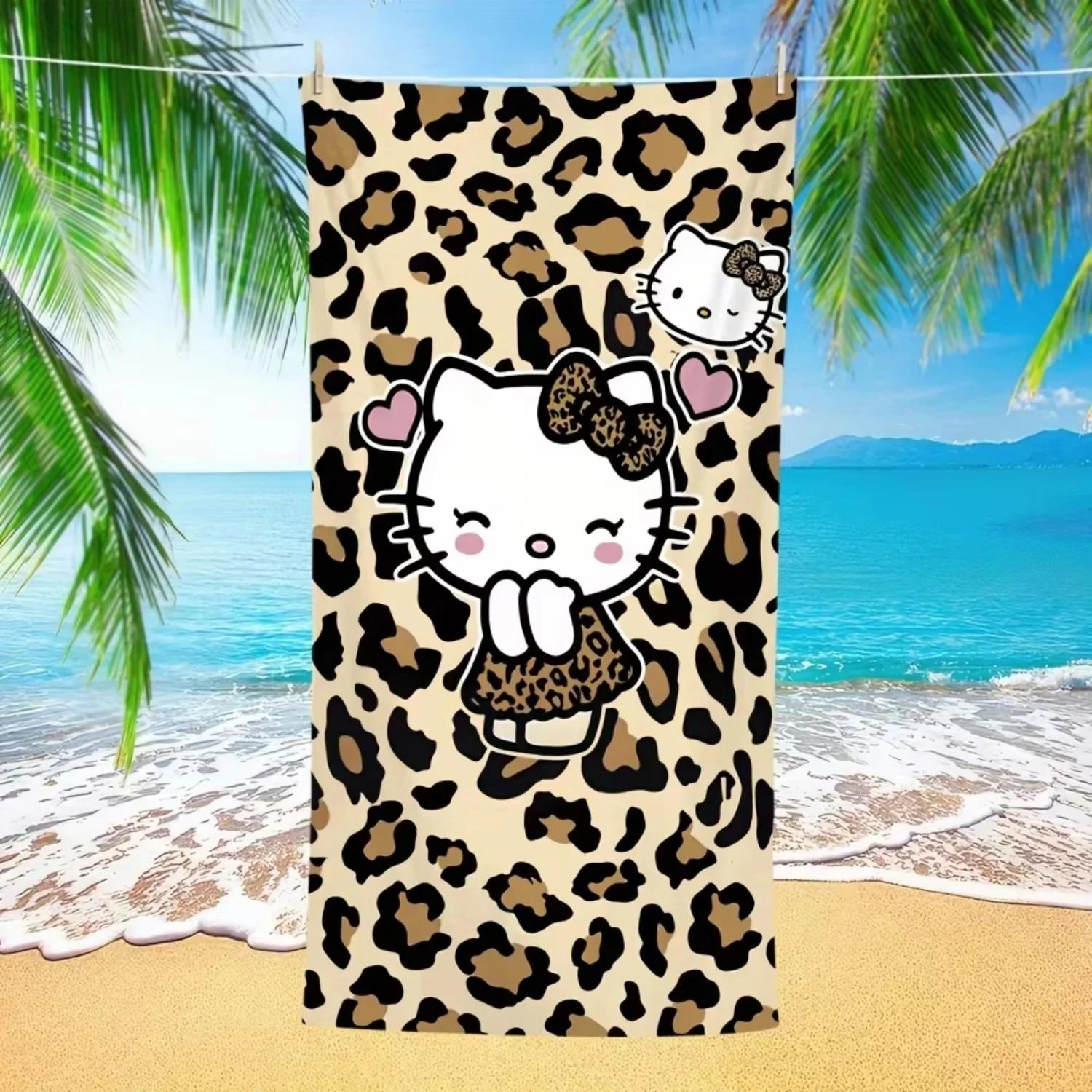 

Sanrio Hello Kitty & Dear Daniel Cute Beach Towel | Super Soft Quick Dry Microfiber Towel | Kawaii Anime Design for Christmas, B W30*H60(CM)