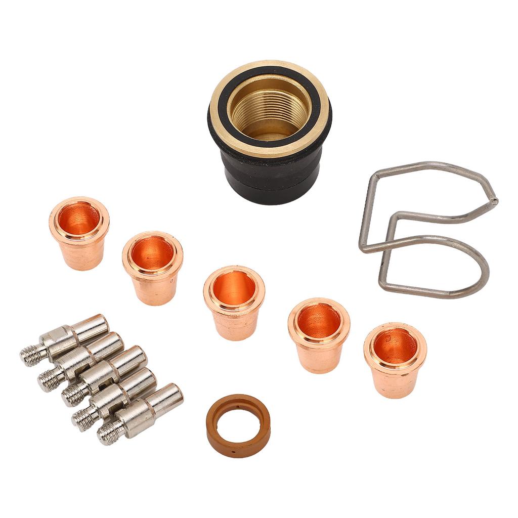 13Pcs Welding Torch Accessories Electrode Nozzle Tip Kit with Bracket for S45 Plasma Cutting