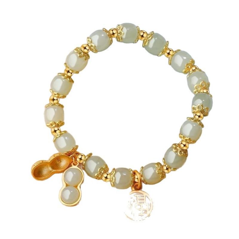 1Pcs Ins Niche Peanut Bracelet Natural Stone Women Elegant Fashion Jewelry for Girlfriend Present