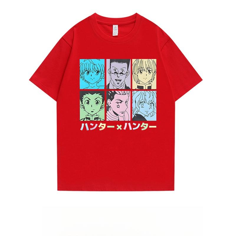 Japanese Anime Fulltime Hunter Couple Printed Tshirt Summer New Unisexs And Unisexs Trendy Large Loose Casual Y2k Short Sleeve