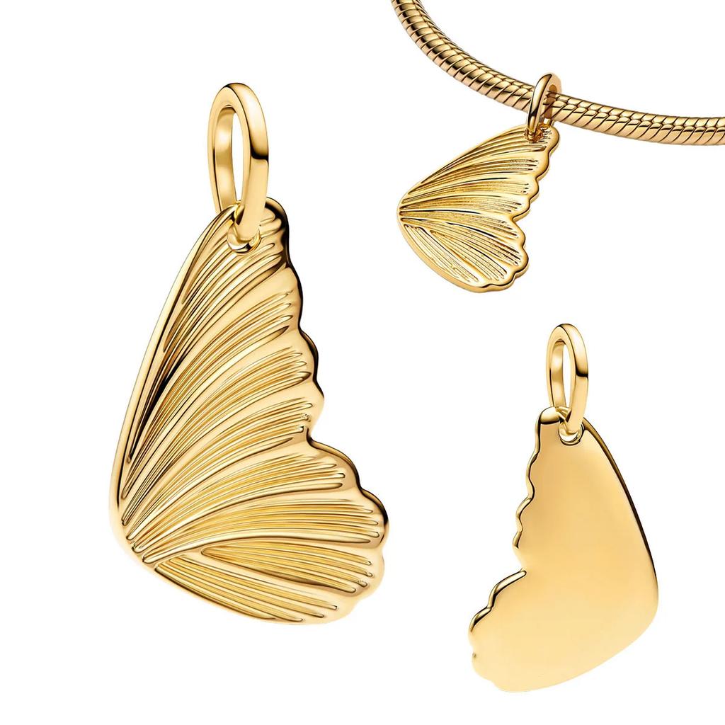 Authentische Kupfer Goldene Runde Anhänger Pferd Löwe Schloss Perlen Armbänder Halskette Damen Weihnachten Halloween DIY Geschenk