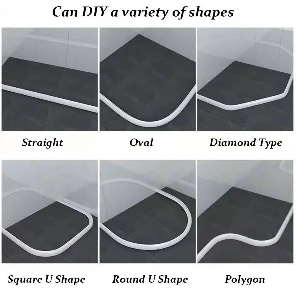 Silikon-Wasserstopper Selbstklebend Biegsam Flexibel Wasserhaltestreifen Badezimmertür Trocken-Nass-Trennung Duschdamm Barriere