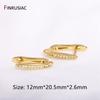 Rhodium/18K Gold Plated Zircon Earring Hooks Earring Making Supplies DIY Women Earring Jewelry Making Accessories Wholesale