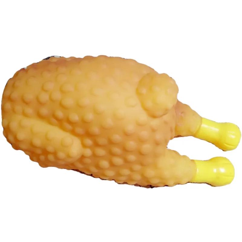 

Милая забавная пластиковая кричащая курица, большая/щенок, интерактивная жевательная жареная курица, игрушка для собаки, игрушка для чистки зубов, маленькая пищалка для домашних животных 13X6.5CM