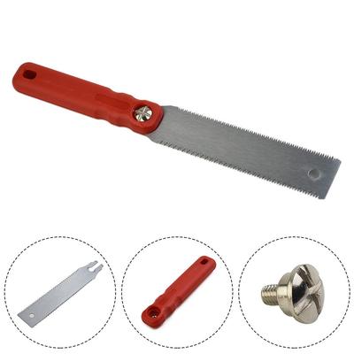 Scie à main à double tranchant 65mn Acier Menuiserie Dent à 3 arêtes Coupe plastique