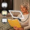 48 LED Hands Release Magnifying Glass 2X Zoom Large Lens Cold Warm Natural Light For Closes Up Tasks Elderly Use