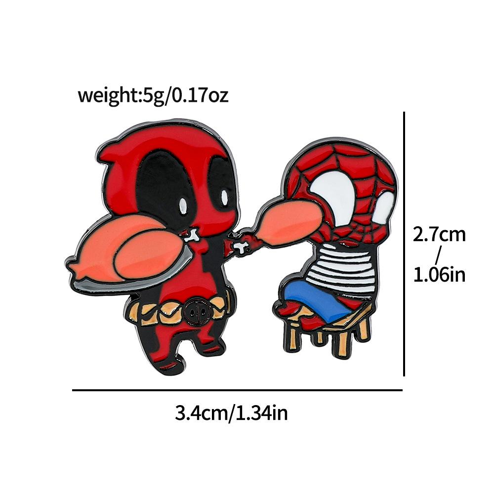 89 Spider-Man Alloy Brooch Marvel Superhero Spider-Man Metal Badge Backpack Jacket Personalized Decoration