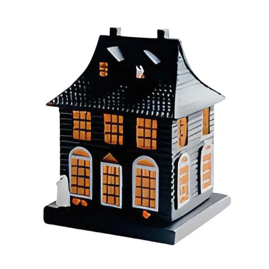 

Подставка для благовоний Привидение в форме дома Смола Дом с привидениями Подставка для конусных благовоний Хэллоуинская декорация Домашний ароматический орнамент A