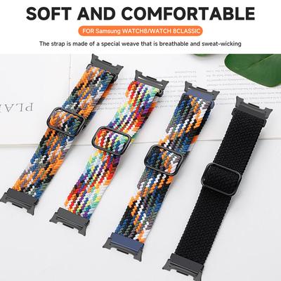 Geflochtenes Nylonarmband für Samsung Galaxy Watch 8 40mm 44mm/Watch 8 Classic 46mm Band ohne Lücken für Galaxy Ultra 2025 Nylonarmband