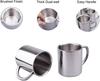 Stainless Steel Mug Coffee Cup Camping Mug Metal Coffee Tea Cup Mug Portable Milk Tea Cup Tumbler Water Mug Outdoor Drinking Cup