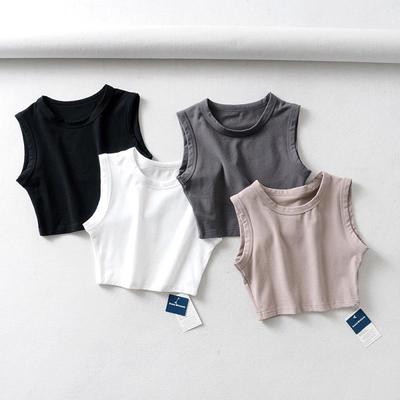 Summer Vintage White Crop Tops Women Biker Black Punk Sexy Tank Top Korean Streetwear Cropped Sleeveless Top Feminino