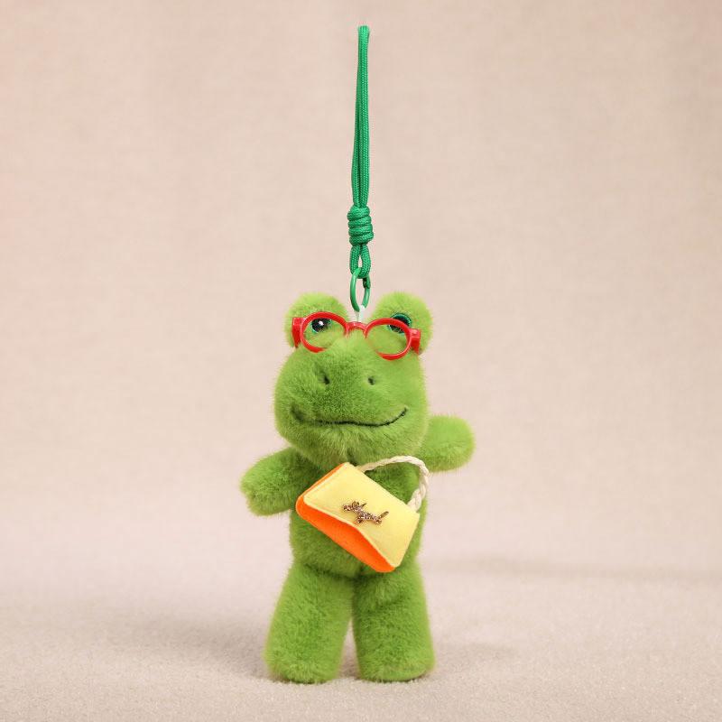 Long Leg Frog Plush Keychain With Pp Cotton Filling For Girls And Boys