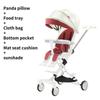 Wheeled Four Collapsible Baby Stroller Lightweight Foldable Seat Convertible