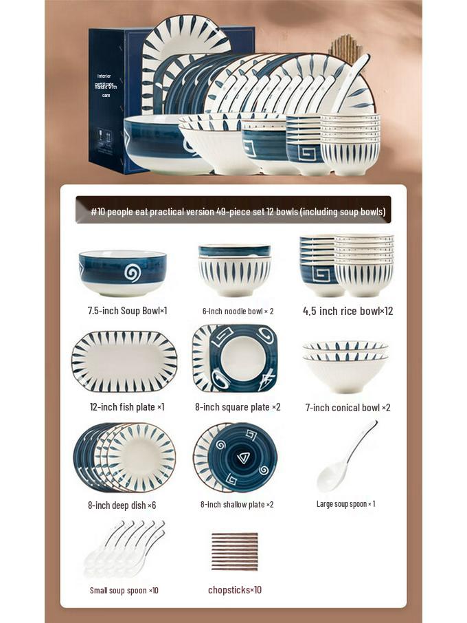 Modellanka Japanese Ceramic Dinnerware Set