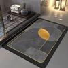 60*90cm Luxury Diatomite Bath Mat - Thick, Absorbent, and Quick-Drying, with A Non-Slip Rubber Base, Suitable for Bathroom Entrances and Entry Doors