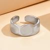Wide Face Irregular Retro Baroque Gold Plated Stainless Steel Ring for Men and Women - Open Adjustable Design