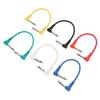 6Pcs Guitar Effect Cable Right Angle Universal Instrument Patch Cables for Pedals 6.35mm
