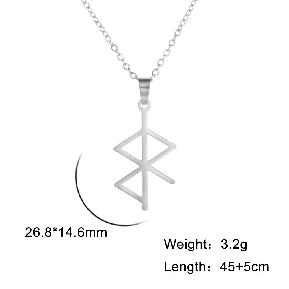 Dawapara Рунический амулет Ожерелье Нержавеющая сталь Викинги Руны для любви и мира Маленькие подвески-шармы