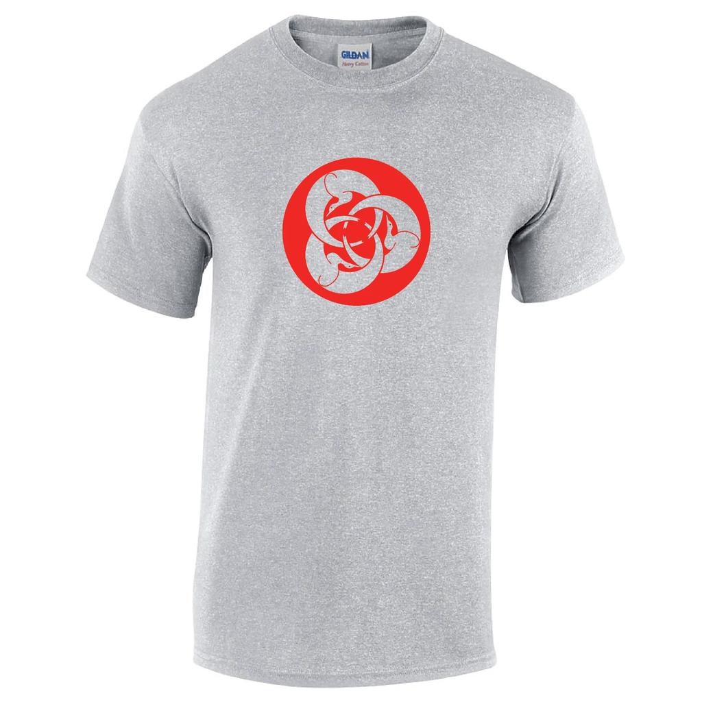 Hagakure Ghost Dog Symbol Japanese Samurai Cotton Graphic Gray T-Shirt S-5XL