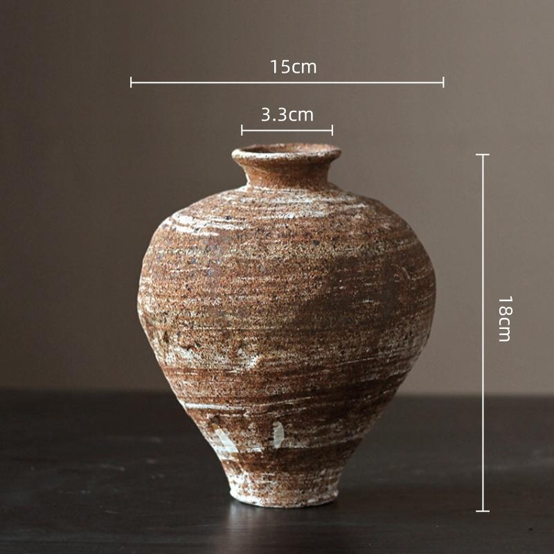 Ceramic Vase Handcrafted Kiln-transformed Earthenware Jars Flower Vase Flower Arrangement Accessories Ceramic Handicrafts
