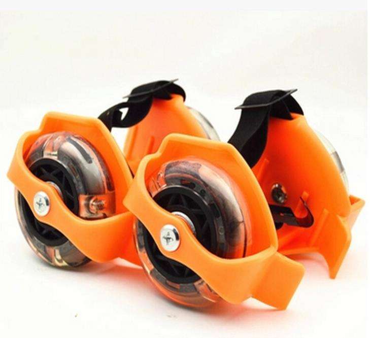 Colorful Whirlwind Pulley Outdoor Skating Flashing Roller Speed Skate Roller Shoes оранжевый