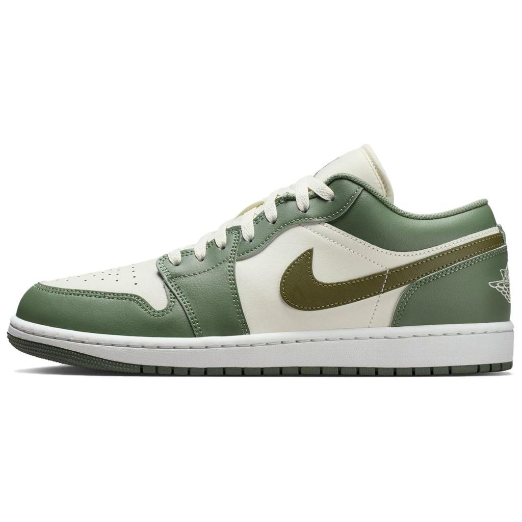 Jordan Air 1 Comfortable Fit Low Top Retro Basketball Shoes Men sneaker Green White 553558-300